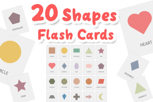 Shapes flash cards for kids