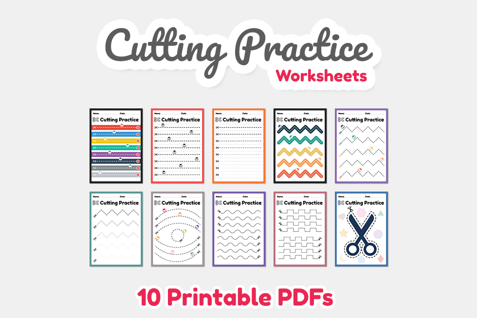 Cutting Practice for Kids, Paper Cutting, Scissors Skills, Cutting Activity,